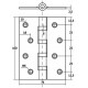 Петля универсальная VЕTTORE 100×75×2.5-4BB BN (Чёрный Никель) в Липецке