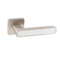 Ручка Vettore R06.111 SN/CP/WH (Сатин/Хром/Белая Вставка)