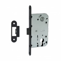 Межкомнатный механизм под цилиндр VЕTTORE 410 С-S KEVLAR MBP (Чёрный Матовый)