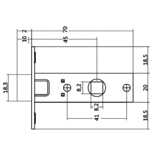 Защёлка VЕTTORE C-03B KEVLAR 100 NI (в пакете) (Никель)