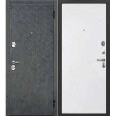 Металлическая входная дверь Феникс линии велюр белый софт