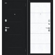 входная дверь Граффити-1 Букле черное/Snow Art