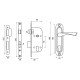 Замок цилиндровый в комплекте с ручкой LOCKSET16.CRONA.4070-1 (KIT P16 4070 CRONA) AB бронза