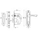 Замок цилиндровый в комплекте с ручкой LOCKSET15.CRONA.4061-3 (KIT P15 4061/3 CRONA) SN мат.никель