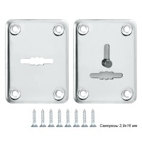 Декоративная накладка ESC081-SS (нержавейка) на сув. замок (1 пара)