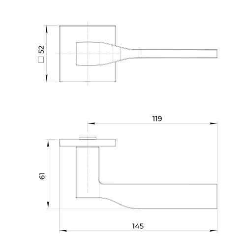 Ручка раздельная K.JS51.SALTO SSG-39 сатин.золото
