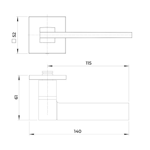 Ручка раздельная K.JS51.SENSA SN-3 матовый никель