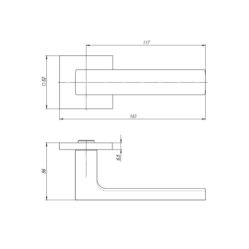 Ручка раздельная K.USS52.SKY AC-9 медь