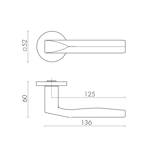 Ручка раздельная R.SLR52.PRIZMA SSG-39 сатинированное золото