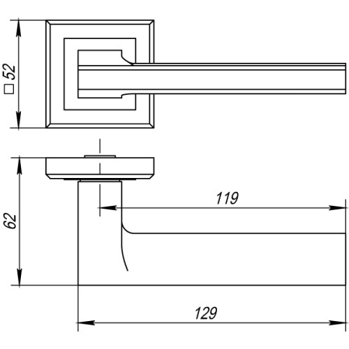 Ручка раздельная K.QL52.BLADE (BLADE QL) BL-24 черный