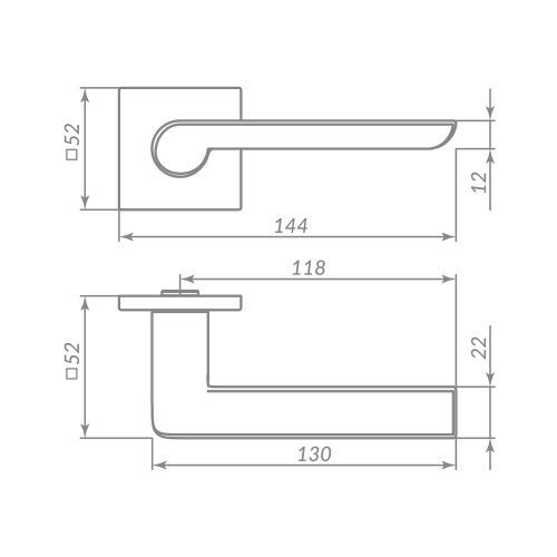 Ручка раздельная K.ARC.Q52.STEP BL-24 черный