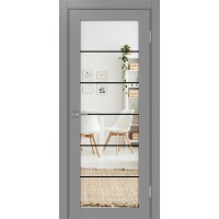 Турин 501.2 АСС молдинг SB, цвет серый, заполнение Зеркало/Зеркало, размер 200*80 см.