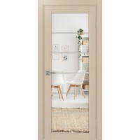 Турин 501.2 АСС молдинг SC, цвет дуб беленый FL, заполнение Зеркало/Зеркало, размер 200*90 см.