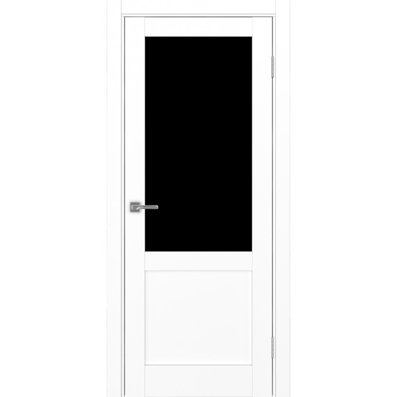 Межкомнатная дверь Турин 502.21, цвет белый снежный, заполнение LACчерный, размер 200*80 см.
