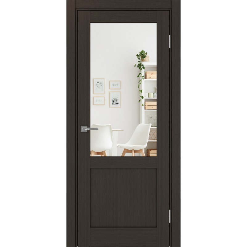 Межкомнатная дверь Турин 502.21, цвет венге FL, заполнение Зеркало/Зеркало, размер 200*80 см.