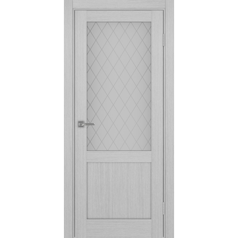 Межкомнатная дверь Турин 502.21, цвет дуб серый FL, заполнение Кристалл бесцветное, размер 200*80 см.