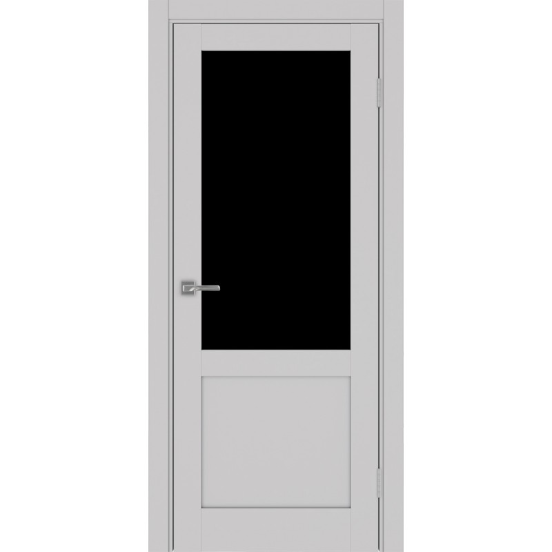 Межкомнатная дверь Турин 502.21, цвет пепельный, заполнение LACчерный, размер 200*80 см.