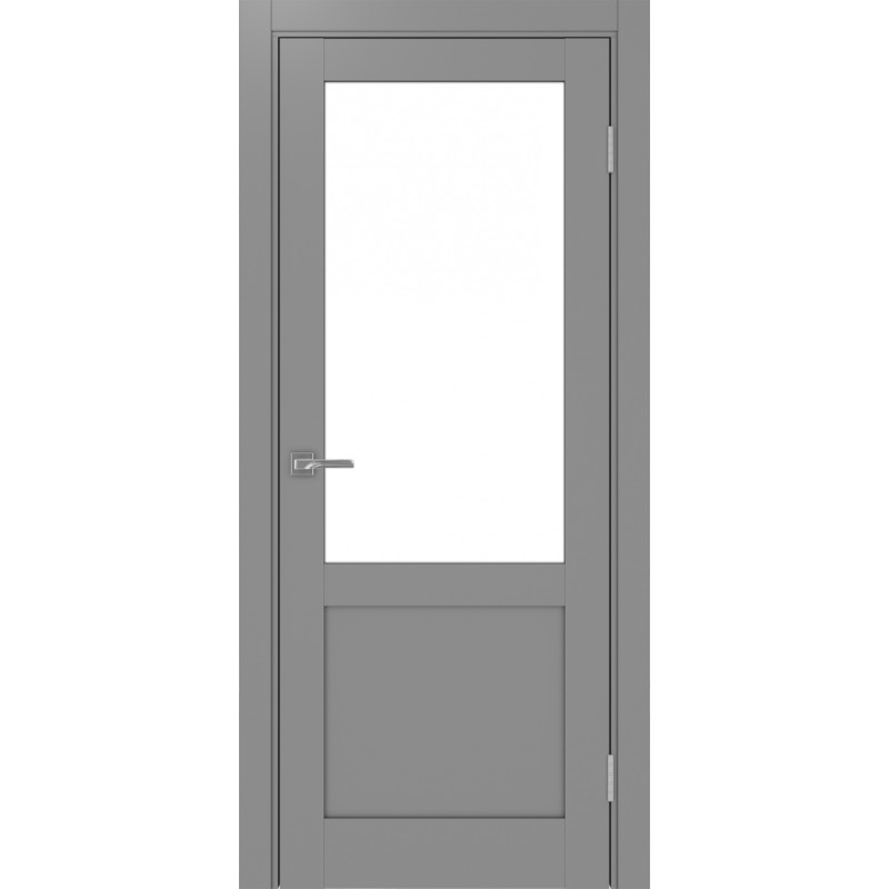 Межкомнатная дверь Турин 502.21, цвет серый, заполнение LACбелый, размер 200*80 см.