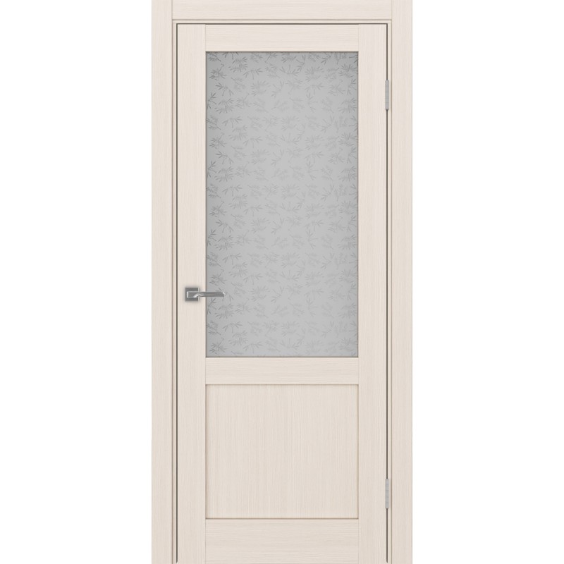 Межкомнатная дверь Турин 502.21, цвет ясень перламутровый, заполнение Дали бесцветное, размер 200*80 см.