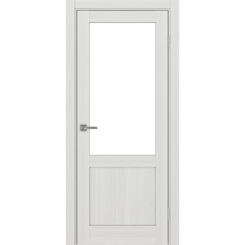 Межкомнатная дверь Турин 502.21, цвет ясень серебристый, заполнение LACбелый, размер 200*80 см.