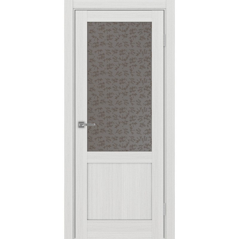 Межкомнатная дверь Турин 502.21, цвет ясень серебристый, заполнение Дали бронзовое, размер 200*80 см.