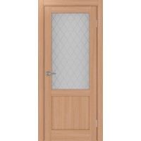 Турин_502.21, цвет Ясень тёмный стекло Кристалл б.цв размер 80*200 см.