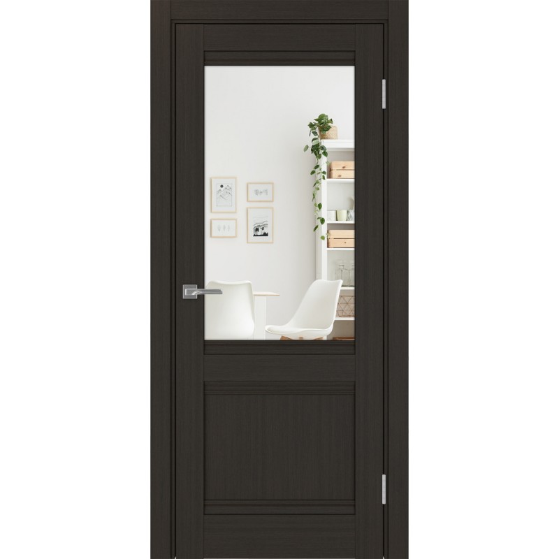 Межкомнатная дверь Турин 502U.21, цвет венге FL, заполнение Зеркало/Зеркало, размер 200*80 см.