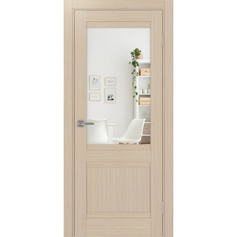 Межкомнатная дверь Турин 502U.21, цвет дуб беленый FL, заполнение Зеркало/Зеркало, размер 200*80 см.