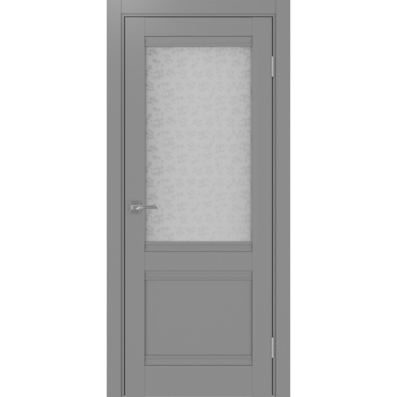 Межкомнатная дверь Турин 502U.21, цвет серый, заполнение Дали бесцветное, размер 200*80 см.
