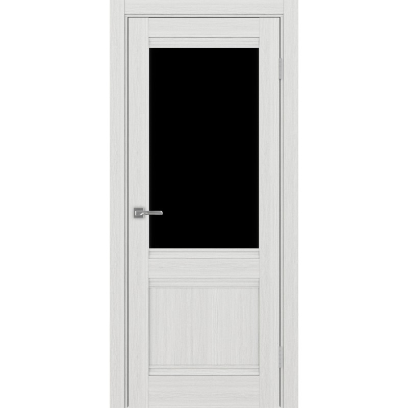 Межкомнатная дверь Турин 502U.21, цвет ясень серебристый, заполнение LACчерный, размер 200*80 см.