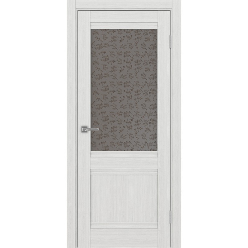 Межкомнатная дверь Турин 502U.21, цвет ясень серебристый, заполнение Дали бронзовое, размер 200*80 см.