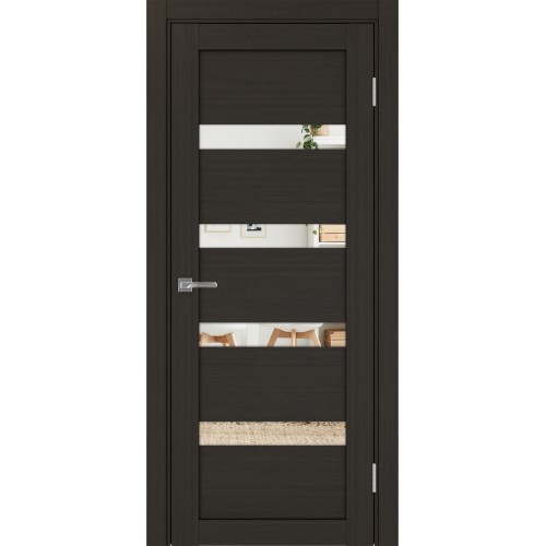 Турин 505.12, цвет венге FL, заполнение Зеркало, размер 200*80 см.