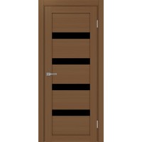 Турин 505.12, цвет Орех NL стекло LACчерный, размер 80*200 см.