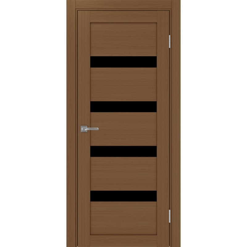 Межкомнатная дверь Турин 505.12, цвет орех NL, заполнение LACчерный, размер 200*80 см.
