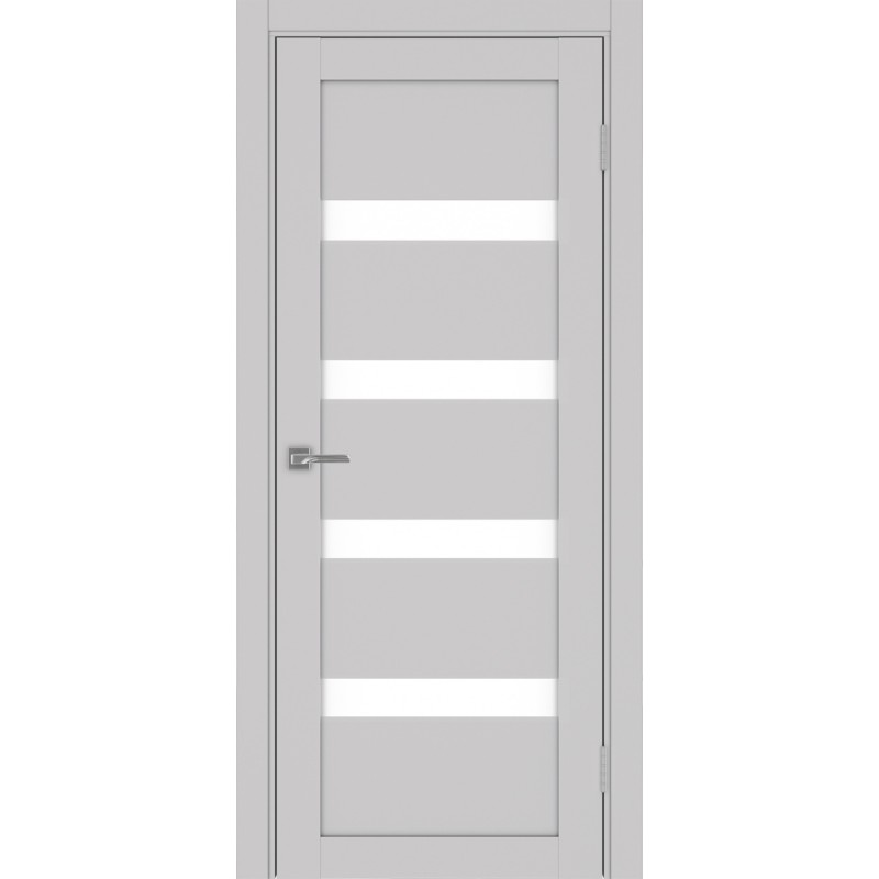 Межкомнатная дверь Турин 505.12, цвет пепельный, заполнение LACбелый, размер 200*80 см.