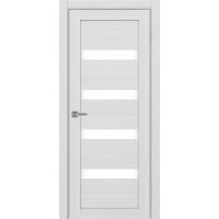 Турин 505.12, цвет Ясень серебристый стекло LACбелый, размер 80*200 см.