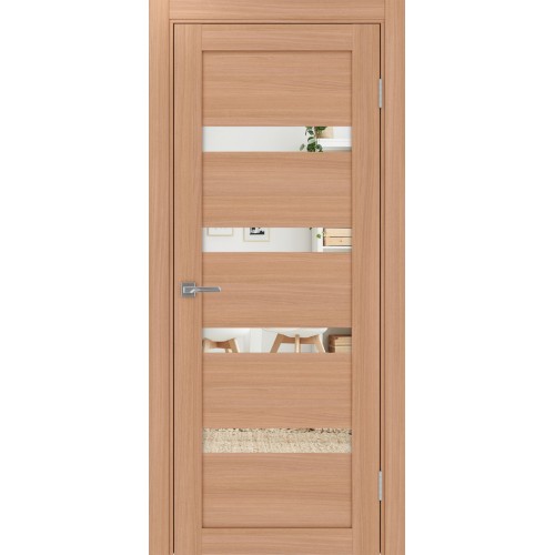 Турин 505.12, цвет ясень тёмный, заполнение Зеркало, размер 200*80 см.