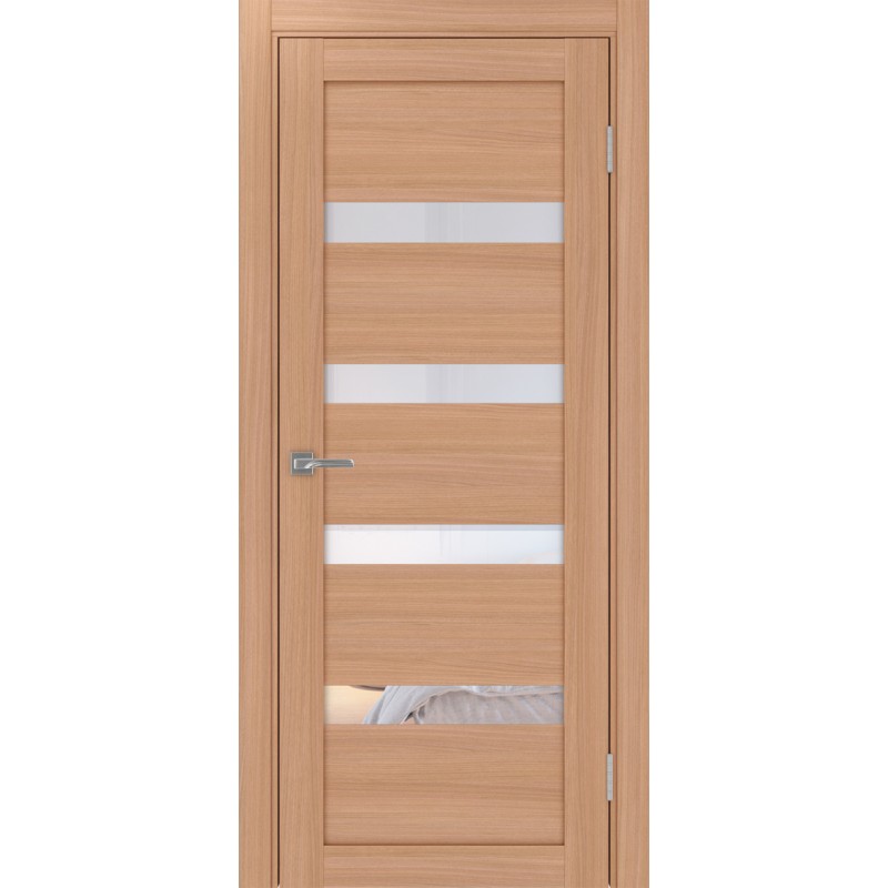 Межкомнатная дверь Турин 505.12, цвет ясень тёмный, заполнение Прозрачное, размер 200*80 см.