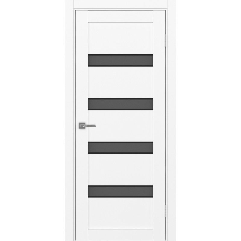 Межкомнатная дверь Турин 505.12 АПС молдинг SB, цвет белый снежный, заполнение Графит матовое, размер 200*80 см.