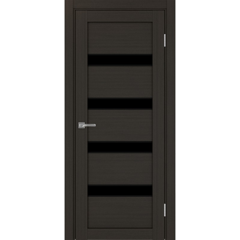 Межкомнатная дверь Турин 505.12 АПС молдинг SB, цвет венге FL, заполнение LACчерный, размер 200*80 см.