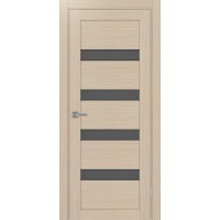 Турин 505AПC.12, цвет Дуб беленый FL, молдинг алюм.чёрн стекло Графит матовое, размер 80*200 см.