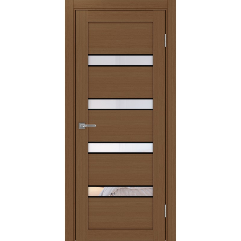 Межкомнатная дверь Турин 505.12 АПС молдинг SB, цвет орех NL, заполнение Прозрачное, размер 200*80 см.