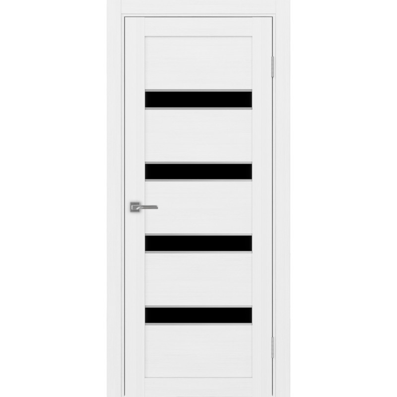 Межкомнатная дверь Турин 505.12 АПС молдинг SC, цвет белый лёд, заполнение LACчерный, размер 200*80 см.