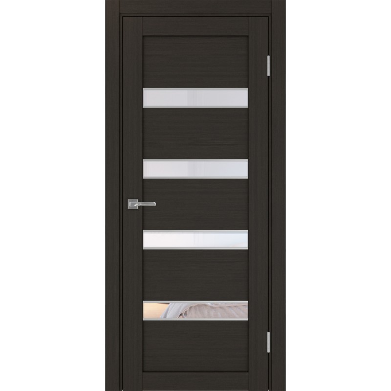 Межкомнатная дверь Турин 505.12 АПС молдинг SC, цвет венге FL, заполнение Прозрачное, размер 200*80 см.