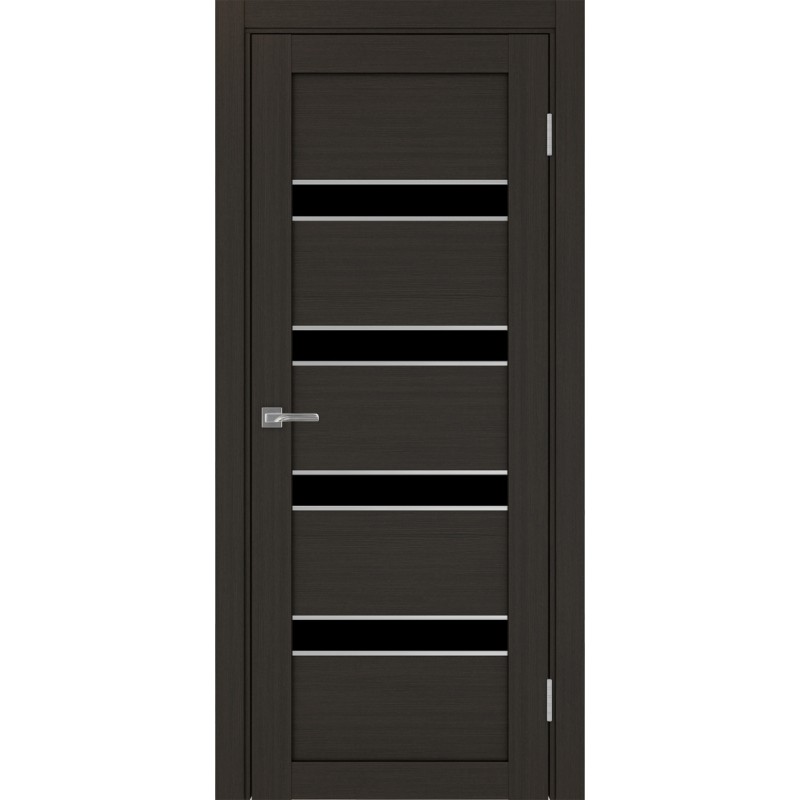 Межкомнатная дверь Турин 505.12 АПС молдинг SC, цвет венге FL, заполнение LACчерный, размер 200*80 см.