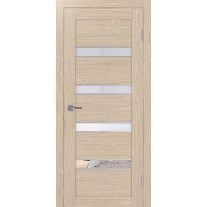 Межкомнатная дверь Турин 505.12 АПС молдинг SC, цвет дуб беленый FL, заполнение Прозрачное, размер 200*80 см.
