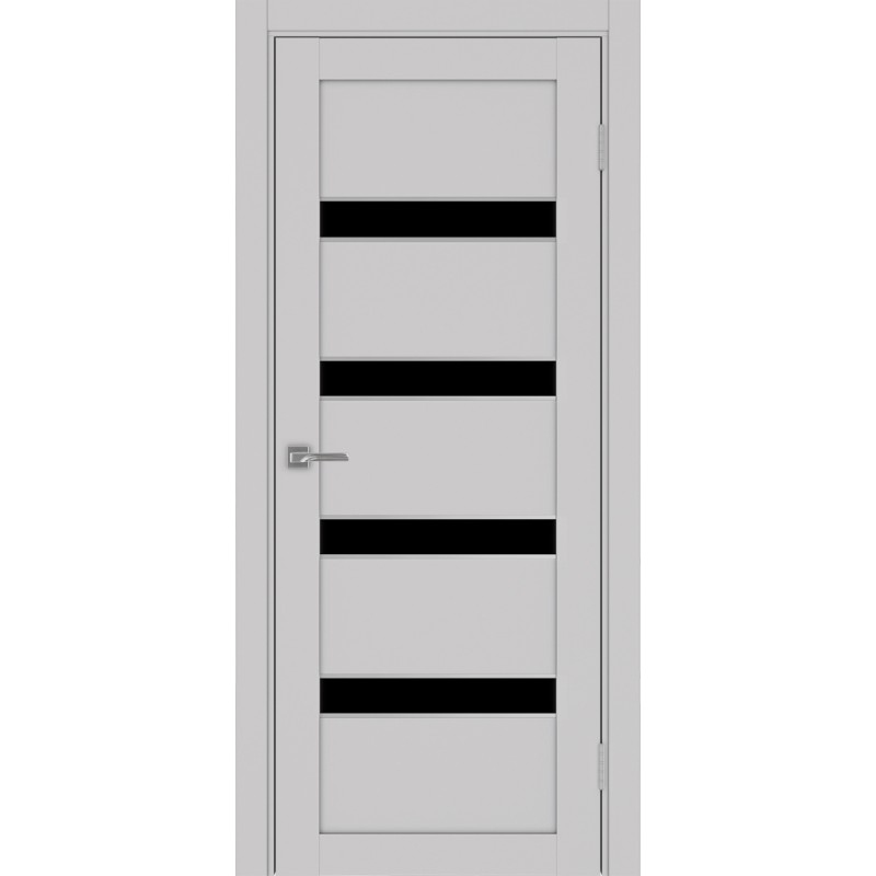 Межкомнатная дверь Турин 505.12 АПС молдинг SC, цвет пепельный, заполнение LACчерный, размер 200*80 см.