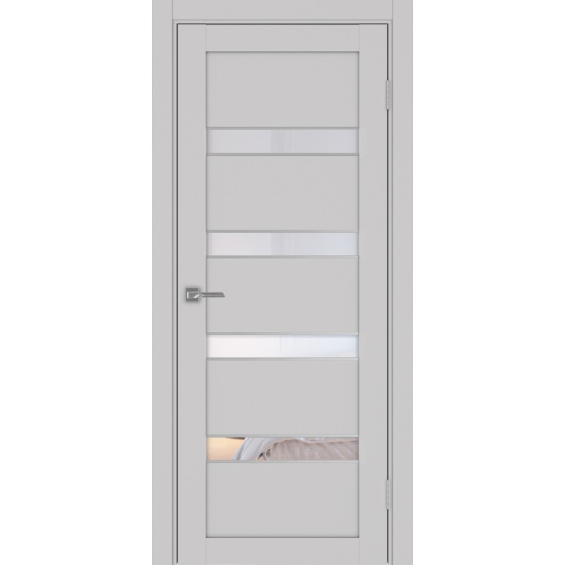 Межкомнатная дверь Турин 505.12 АПС молдинг SC, цвет пепельный, заполнение Прозрачное, размер 200*80 см.