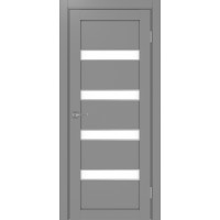 Турин 505AПC.12, цвет Серый молдинг алюм.хром стекло LACбелый, размер 80*200 см.