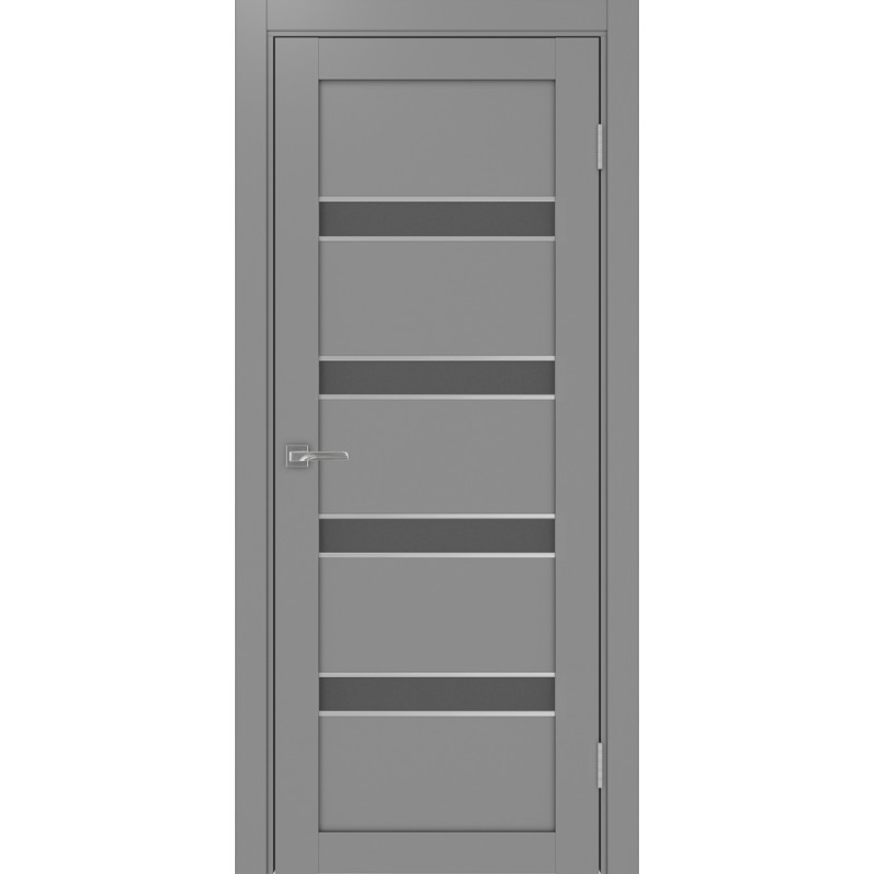 Межкомнатная дверь Турин 505.12 АПС молдинг SC, цвет серый, заполнение Графит матовое, размер 200*80 см.